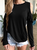 Crew Neck Regular Fit Casual Frill Sleeve Shirts & Tops