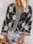 Boho Floral Pattern Long Sleeves V Neck Plus Size Casual Tops