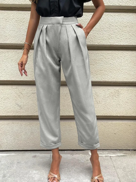 Plain Loose Casual Pants