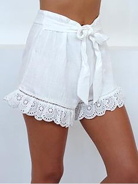Holiday Linen Plain Short Shorts