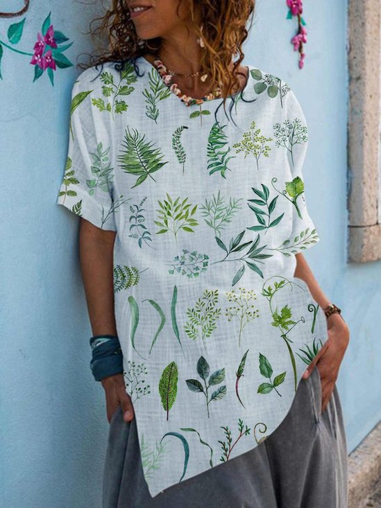 Outdoor Plants Short Sleeve Crew Neck T-shirt
