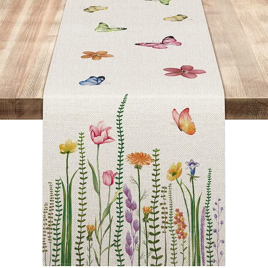 13*72 Table Cloth Floral Butterfly Table Tarps Party Decorations