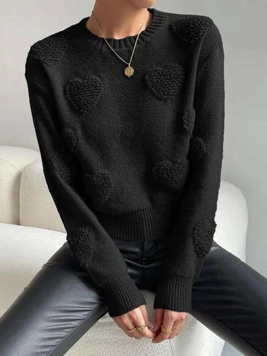 Women Plain Long Sleeve Comfy Casual Sweater