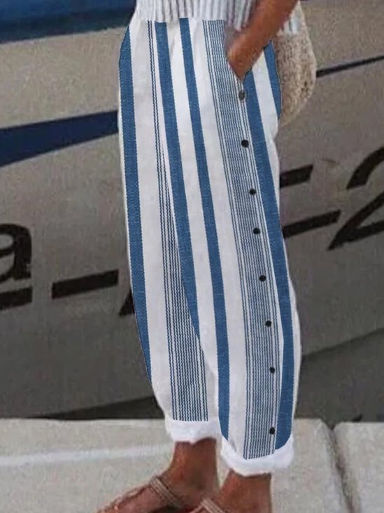 Casual Striped Long Pant
