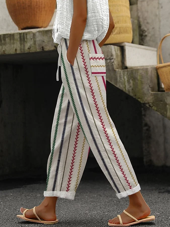 Casual Striped Long Pant