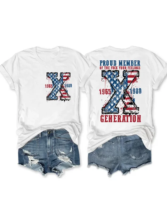 Casual Text Letters Crew Neck Cap Sleeve T-shirt