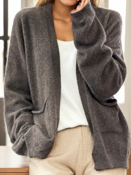  Niora Round Neck Jacquard Long Cardigan main image 1