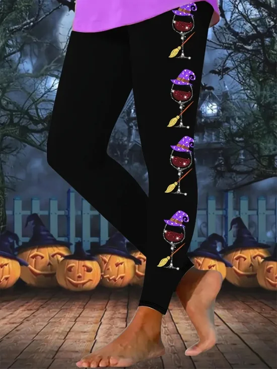 Casual Halloween Long Leggings