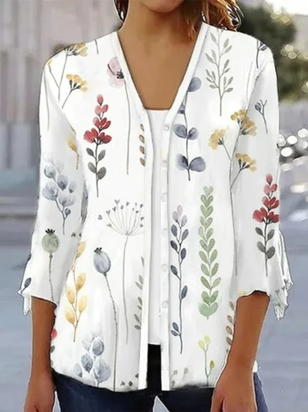 Women's Floral Regular Loose Jacket