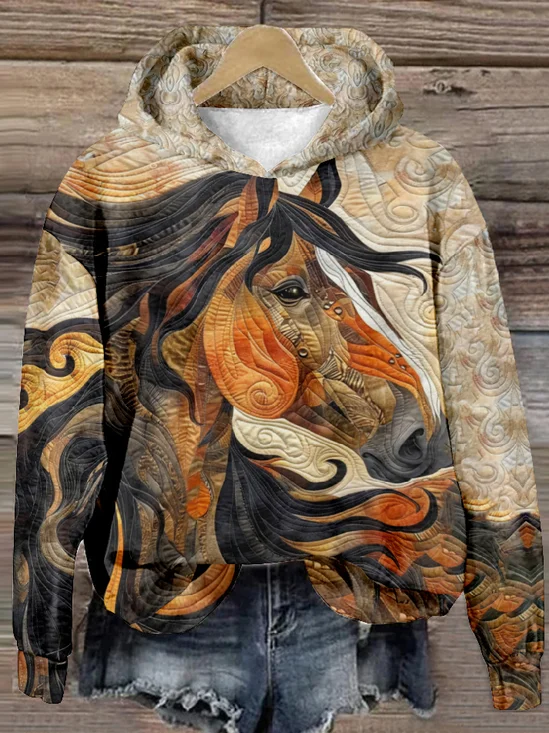 Casual Hoodie Horse Sweatshirt