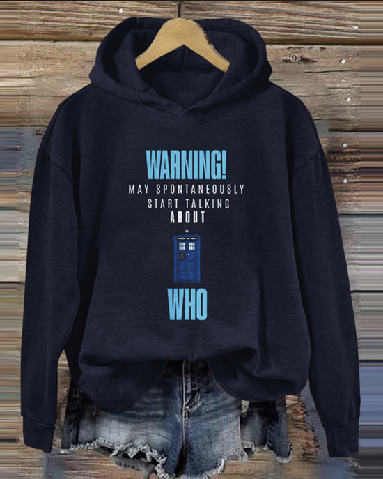 Casual Hoodie Text Letters Hoodie