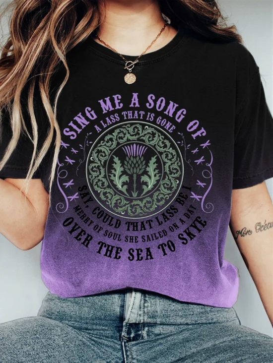 Vintage Animal Crew Neck Short Sleeve T-shirt