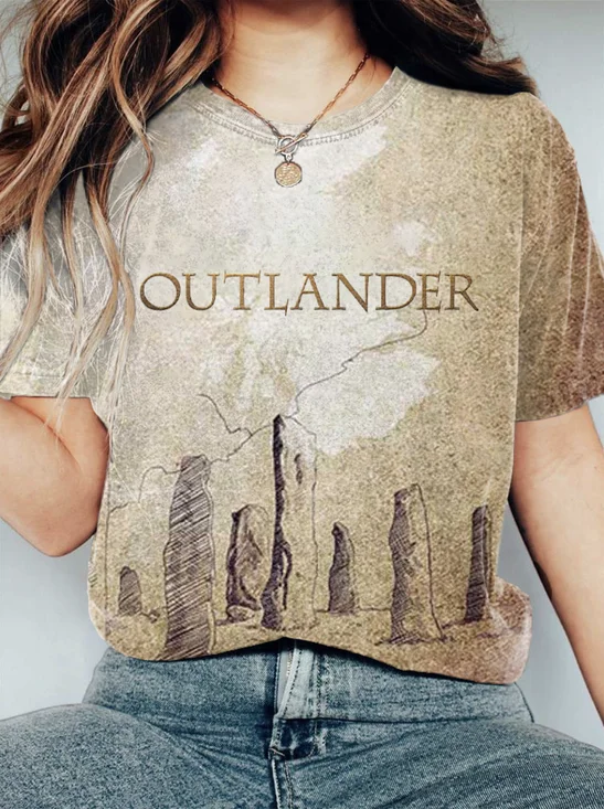 Vintage Animal Crew Neck Short Sleeve T-shirt