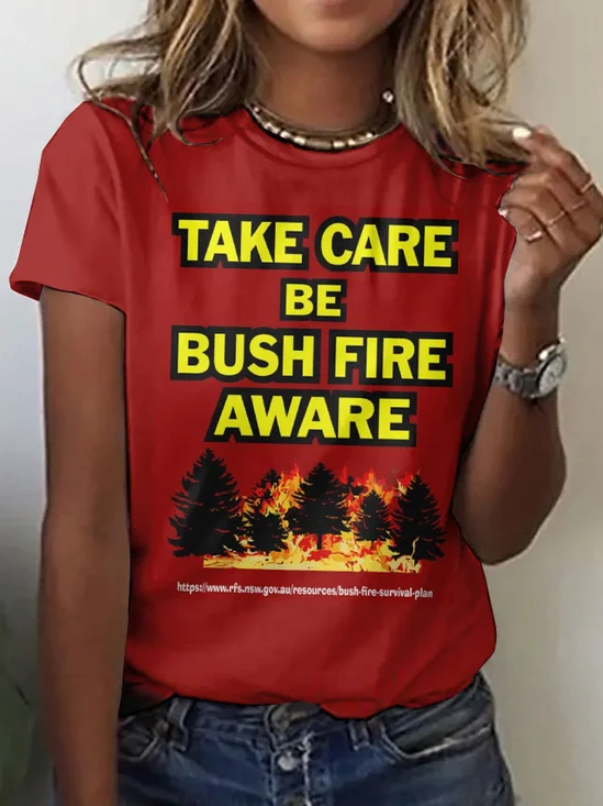 Vintage Animal Crew Neck Short Sleeve T-shirt