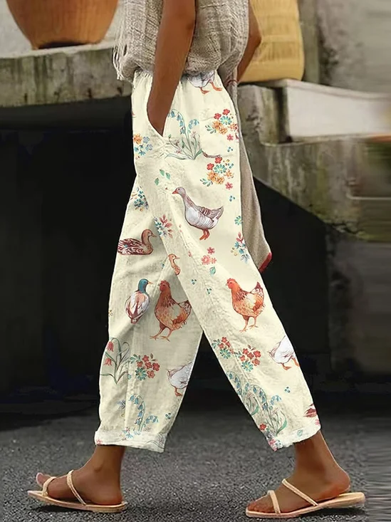 Women Casual Animal Easter Long Pant