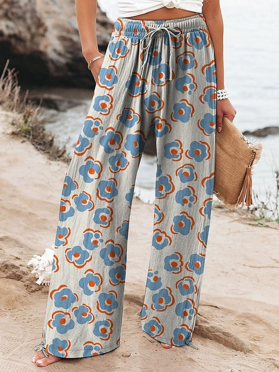 Casual Floral Long Printing Pant