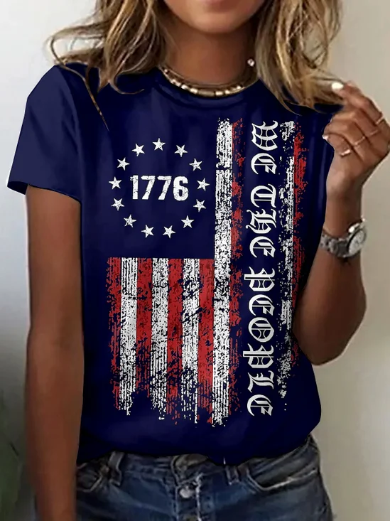 Vintage Animal Crew Neck Short Sleeve T-shirt