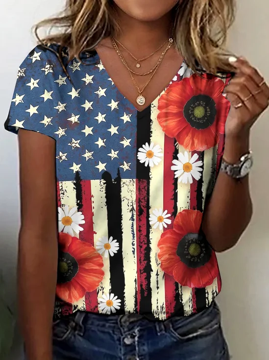 Vintage Animal Crew Neck Short Sleeve T-shirt