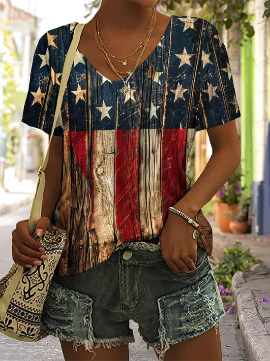 Vintage Animal Crew Neck Short Sleeve T-shirt