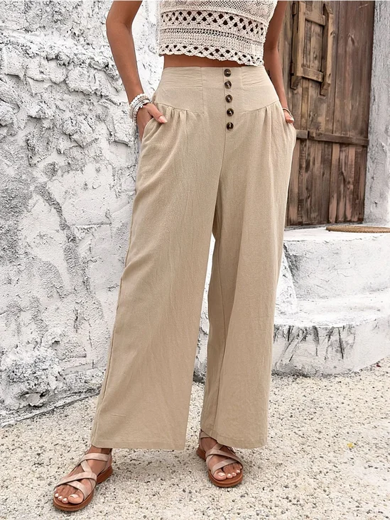 Women Plain Long Pants Casual Spring/Fall Trousers