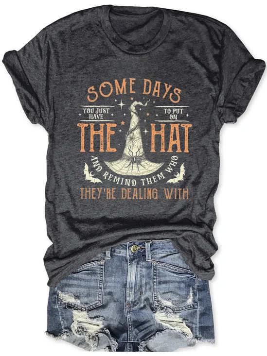 Casual Halloween Crew Neck Short Sleeve T-shirt