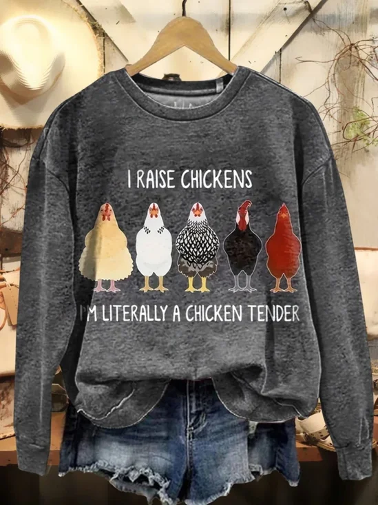 Casual Crew Neck Turkey Sweatshirt