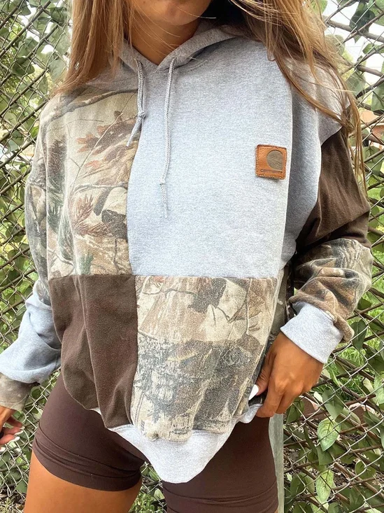 Vintage Hoodie Geometric Sweatshirt Printing