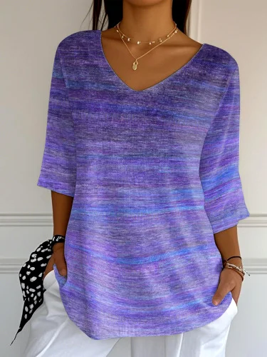 Vintage Floral Crew Neck Long Sleeve T-shirt