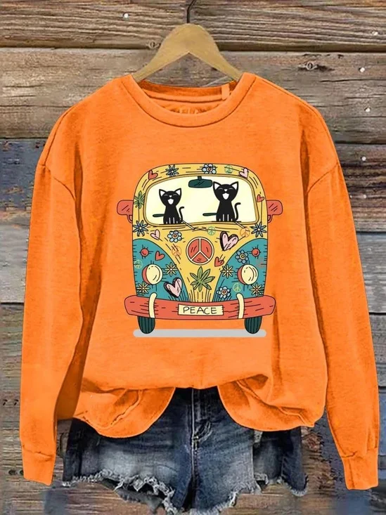 Vintage Crew Neck Animal Sweatshirt