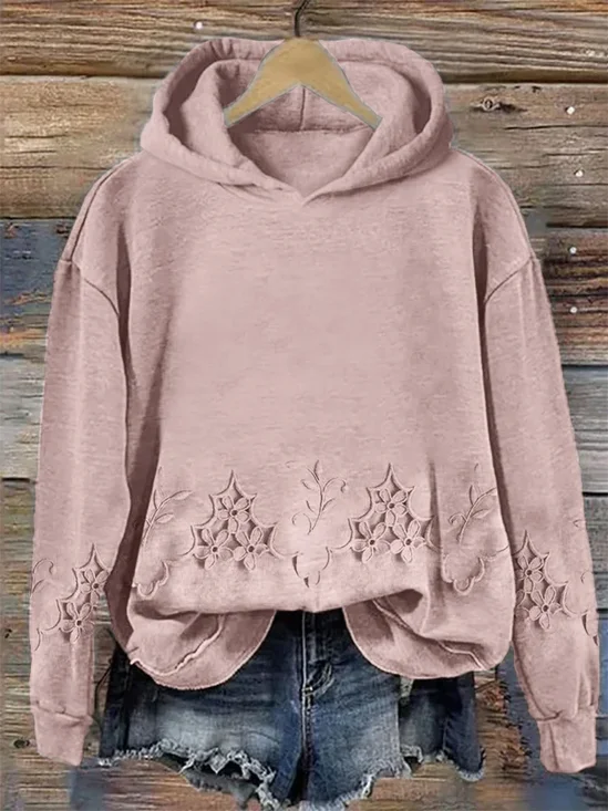 Casual Hoodie Floral Hoodie Printing