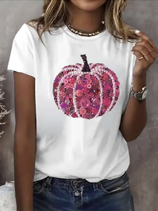 Vintage Halloween Crew Neck Short Sleeve T-shirt