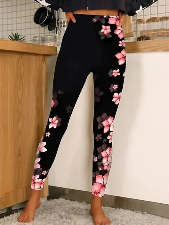 Women Floral Vintage All Season Long Leggings