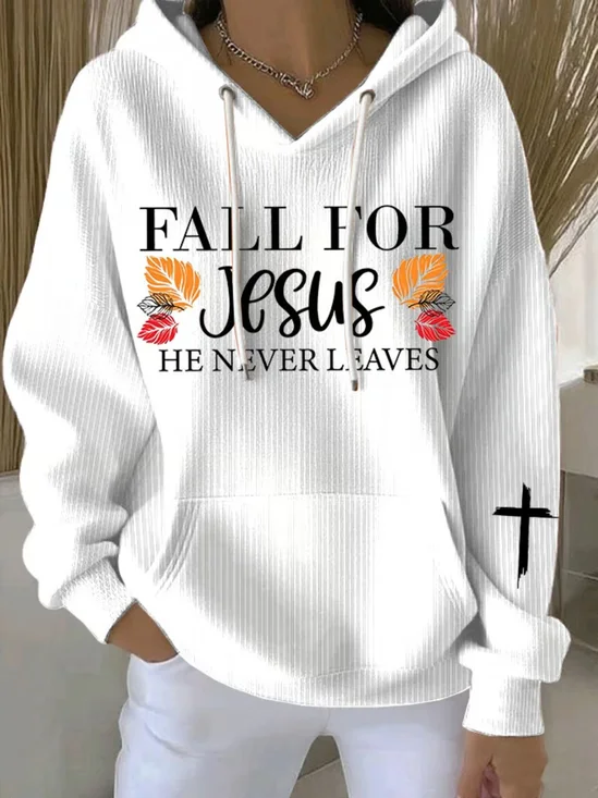 Casual Hooded Jesus Copy Art Print Comfy Loose Hoodie