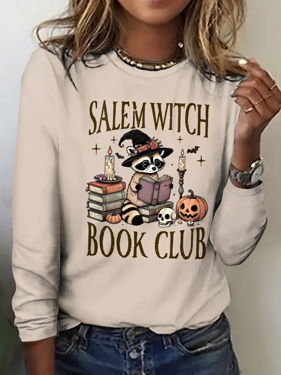 Vintage Animal Crew Neck Long Sleeve T-shirt