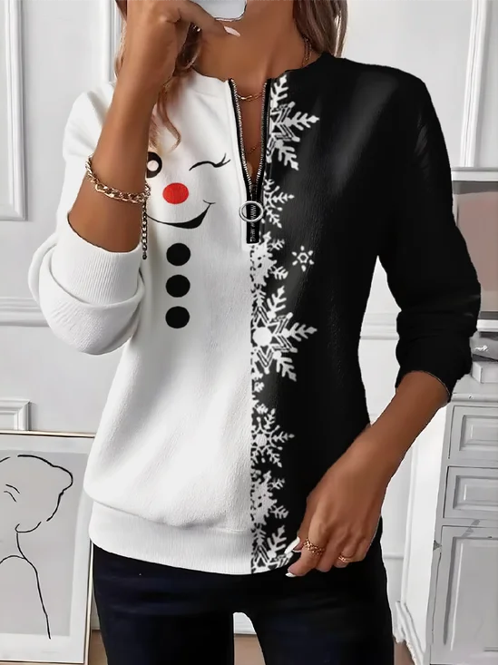Women Imitation Cashmere Christmas Long Sleeve Comfy Vintage Sweater