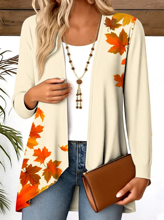 V Neck Long Sleeve Floral Regular Micro-Elasticity Regular Fit Blouse For Women