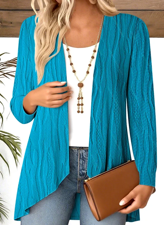 V Neck Long Sleeve Plain Regular Micro-Elasticity Regular Fit Blouse For Women