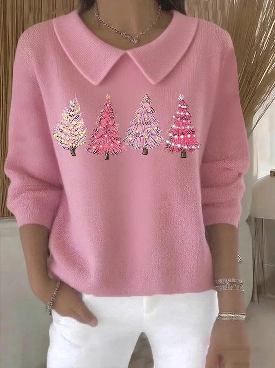 Women Christmas Long Sleeve Comfy Casual Printing Sweater
