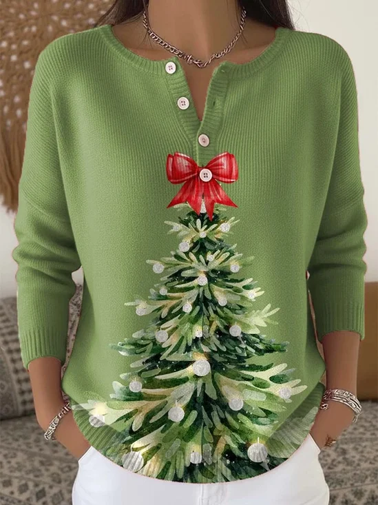 Women Christmas Long Sleeve Comfy Casual Sweater