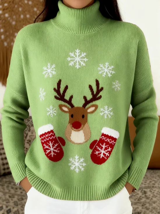 Women Christmas Long Sleeve Comfy Vintage Sweater