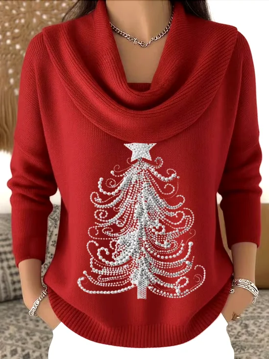 Women Christmas Long Sleeve Comfy Casual Printing Sweater
