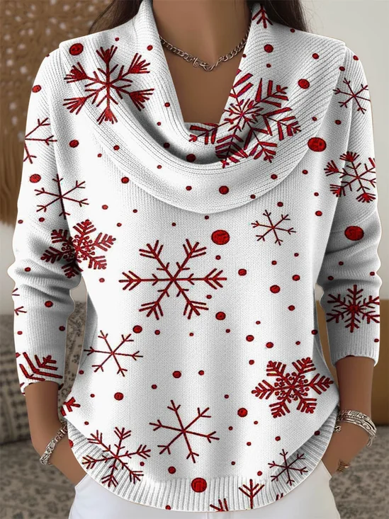 Women Christmas Long Sleeve Comfy Casual Printing Sweater