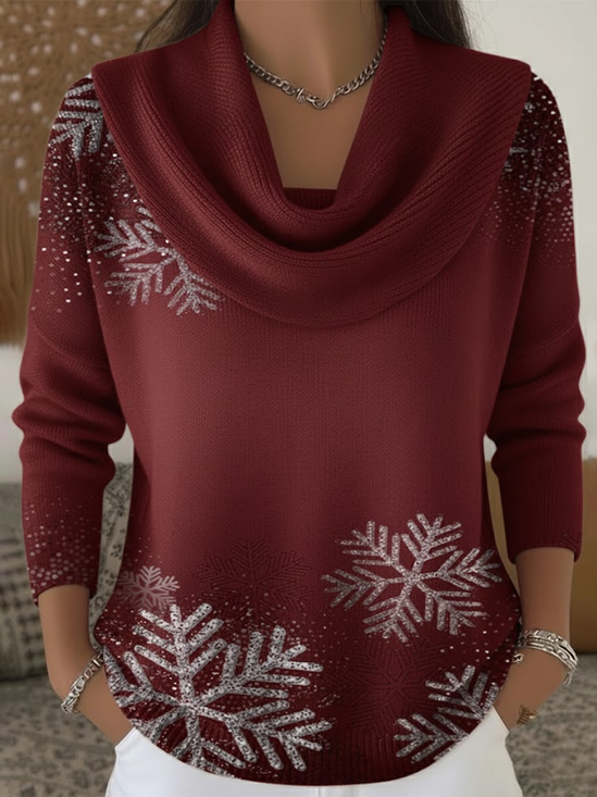 Women Christmas Long Sleeve Comfy Casual Printing Sweater