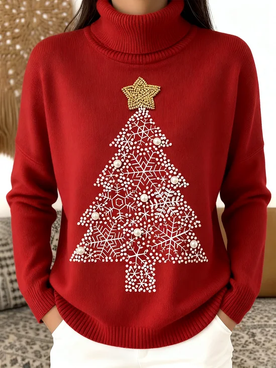Women Christmas Long Sleeve Comfy Vintage Sweater