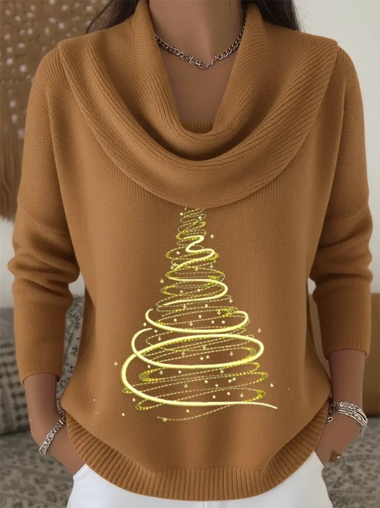 Women Christmas Long Sleeve Comfy Casual Printing Sweater