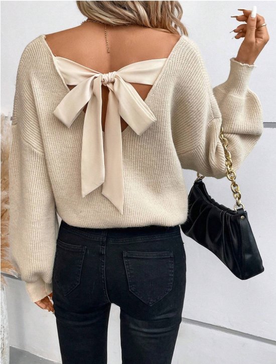 Women Plain Long Sleeve Comfy Elegant Sweater