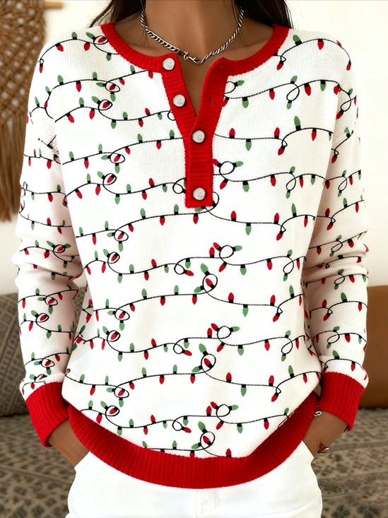 Women Christmas Long Sleeve Comfy Casual Sweater