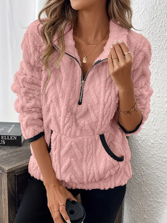 Vintage Crew Neck Plain Sweatshirt