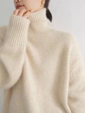 Women Plain Long Sleeve Comfy Street Split Joint Sweater