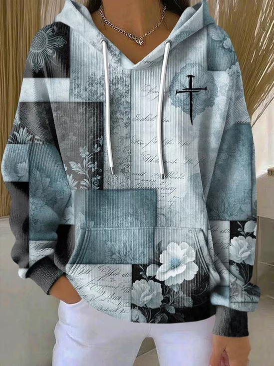 Casual Hoodie Floral Hoodie Printing